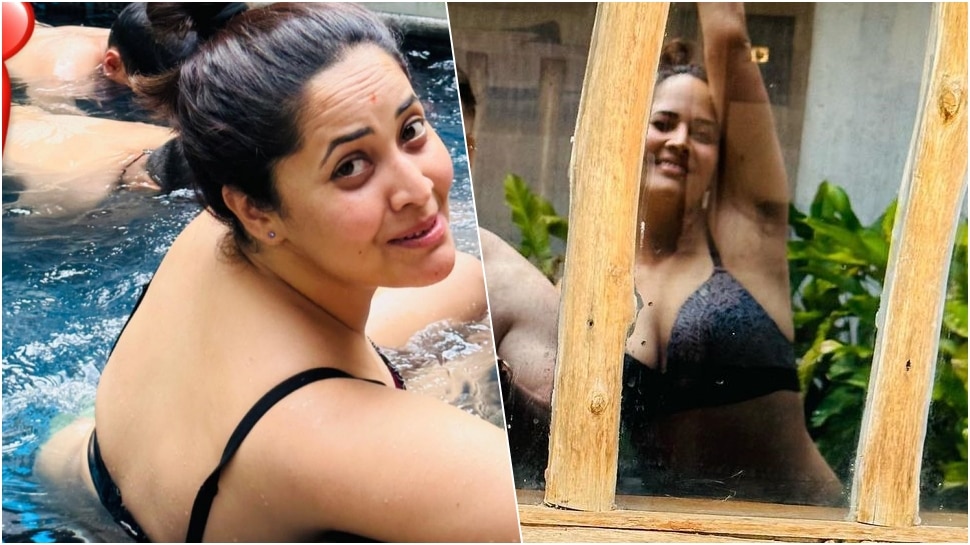 Anasuya bharadwaj bikini photos goes viral on social media ಮದಲ