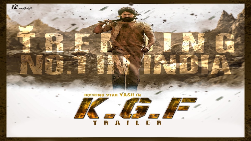 ಇಂಡಿಯಾದಲ್ಲೇ No.1 ಸ್ಥಾನದಲ್ಲಿ #KGFTrailer! ಎಲ್ಲೆಡೆ ಯಶ್ 'ರಾಕಿಂಗ್'... ಇಂಡಿಯಾದಲ್ಲೇ No.1 ಸ್ಥಾನದಲ್ಲಿ #KGFTrailer! ಎಲ್ಲೆಡೆ ಯಶ್ 'ರಾಕಿಂಗ್'...
