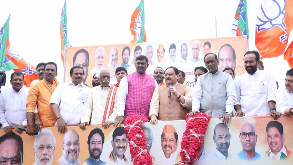 ತೆಲಂಗಾಣದಲ್ಲಿ ಟಿಡಿಪಿಗೆ ಬಿಗ್ ಶಾಕ್; 60 ಮಂದಿ ಹಿರಿಯ ನಾಯಕರು ಬಿಜೆಪಿಗೆ ಸೇರ್ಪಡೆ! ತೆಲಂಗಾಣದಲ್ಲಿ ಟಿಡಿಪಿಗೆ ಬಿಗ್ ಶಾಕ್; 60 ಮಂದಿ ಹಿರಿಯ ನಾಯಕರು ಬಿಜೆಪಿಗೆ ಸೇರ್ಪಡೆ!