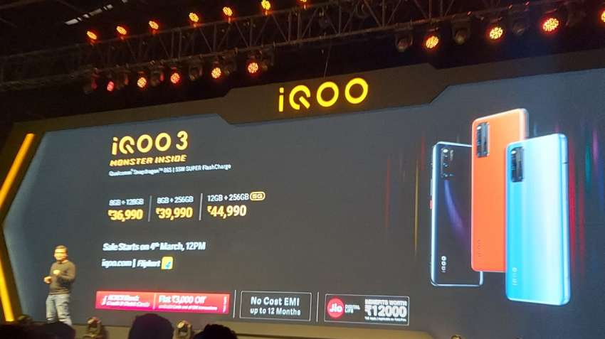 ಭಾರತದಲ್ಲಿ ಬಿಡುಗಡೆಯಾಯ್ತು iQOO 3 5G ಸ್ಮಾರ್ಟ್ ಫೋನ್, ಬೆಲೆ ಎಷ್ಟು? ಭಾರತದಲ್ಲಿ ಬಿಡುಗಡೆಯಾಯ್ತು iQOO 3 5G ಸ್ಮಾರ್ಟ್ ಫೋನ್, ಬೆಲೆ ಎಷ್ಟು?