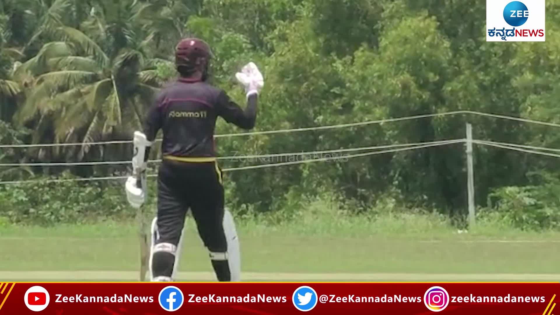 Kiccha Sudeep played cricket with police team 