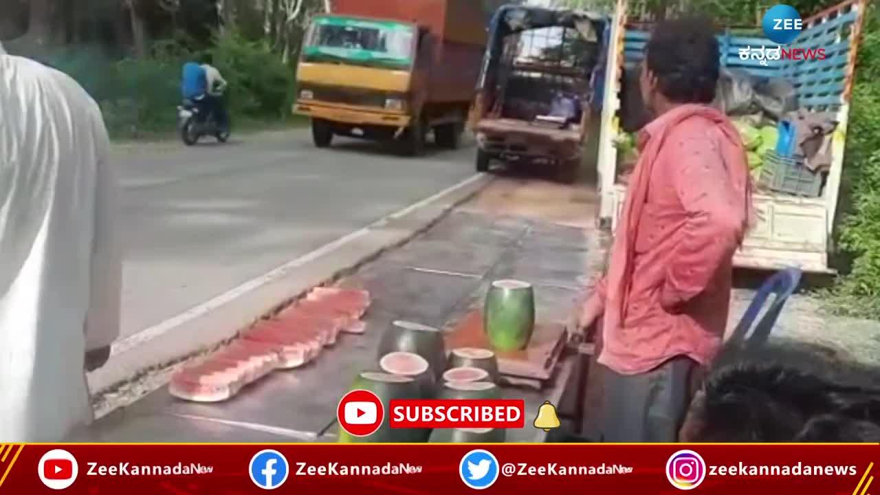 muslim people distribute watermelon to hindu people in nandagiri chikkaballapur