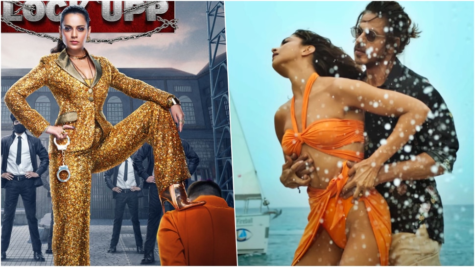 pathaan saffron color controversy kangana ranuat lock up film poster get viral ʼಕೇಸರಿʼ ಮೇಲೆ