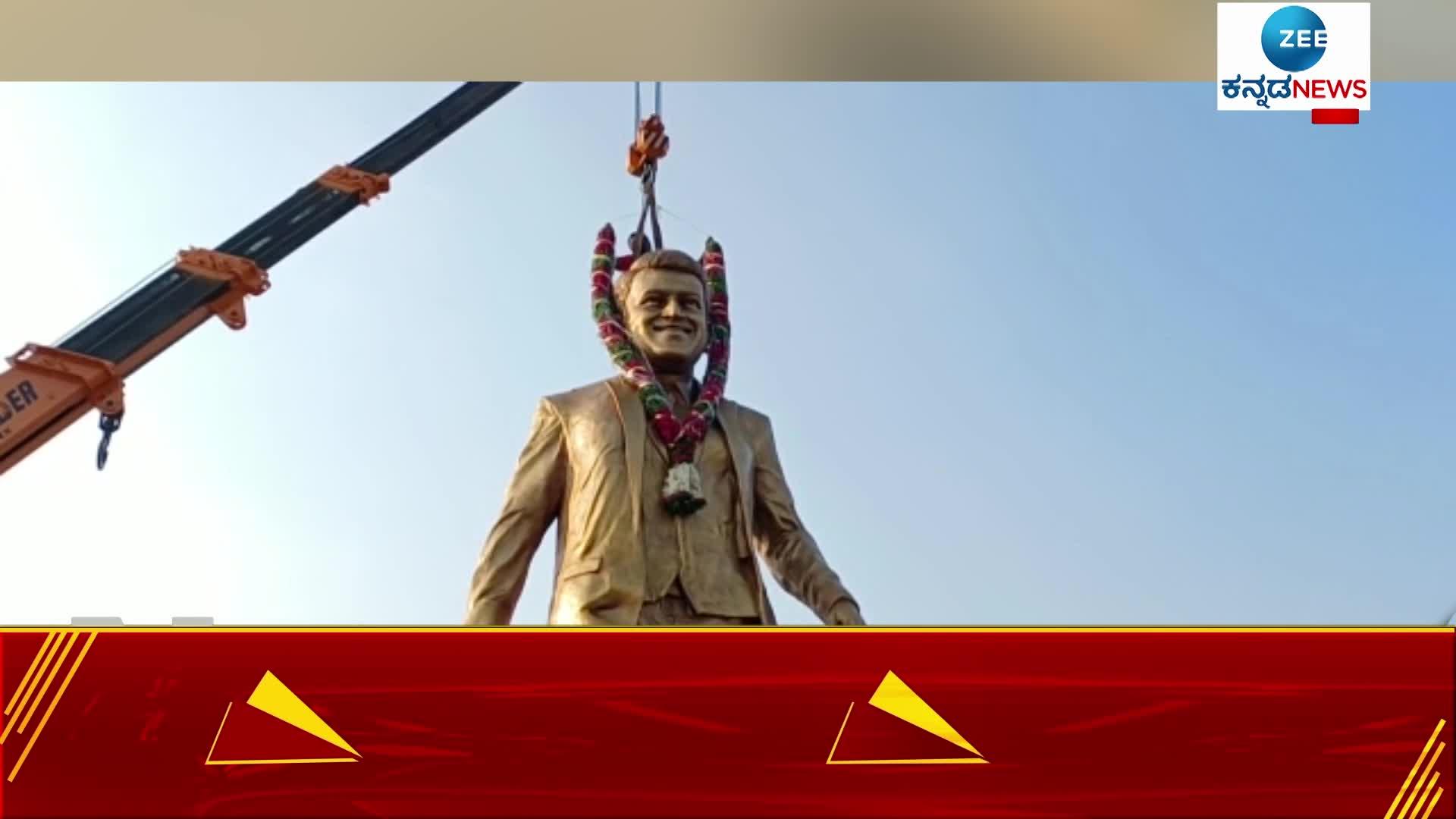 State's largest statue of Dr. Puneeth Rajkumar unveiled in Bellary