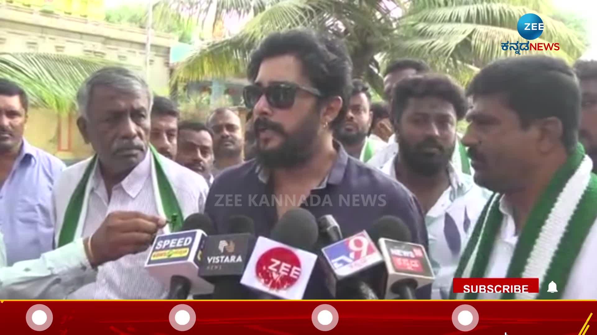 Actor Prem campaigning for JDS Candidate Munigowda 