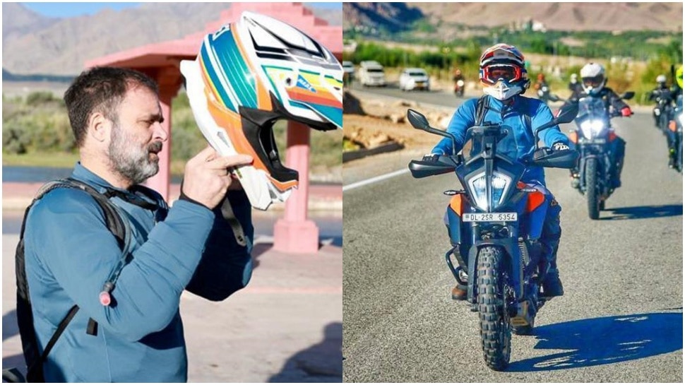 Congress Leader Rahul Gandhi Bike Ride To Ladakh