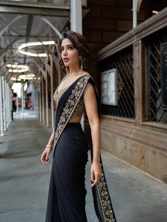 Buy firstchoice creation Embroidered Bollywood Organza Black Sarees Online  @ Best Price In India | Flipkart.com