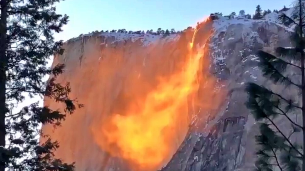 Video of Original Fire Fall Goes Viral | ಫೈರ್ ಫಾಲ್ಸ್ ವಿಡಿಯೋ ವೈರಲ್ ...