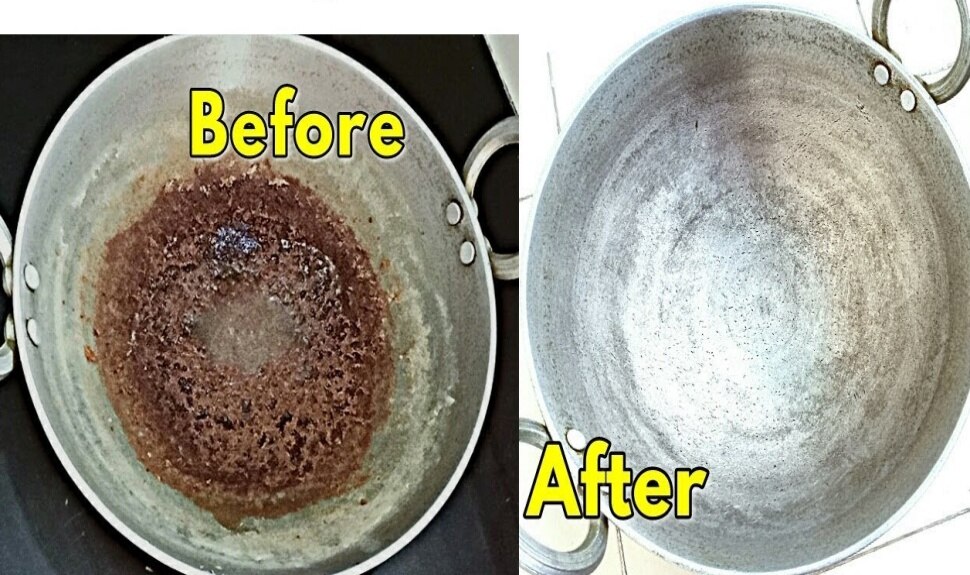 How To Clean Dirty Kadai easy hacks ತಳ ಹಿಡಿದು ಕಪ್ಪಗಾದ ಬಾಣಲೆಯನ್ನು