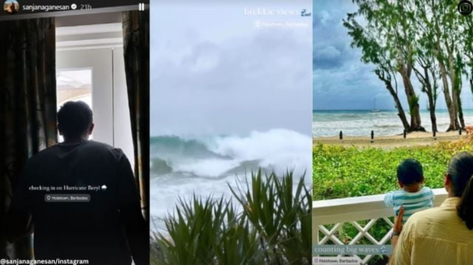 ಬಾರ್ಬಡೋಸ್‌ ಹವಾಮಾನ ಕುರಿತು ಹೊಸ ಅಪ್ಡೇಟ್ ಹಂಚಿಕೊಂಡ ಬೂಮ್ರಾ ಪತ್ನಿ, ಬ್ರಾಡ್‌ಕಾಸ್ಟರ್ ಸಂಜನಾ ಗಣೇಶನ್! 