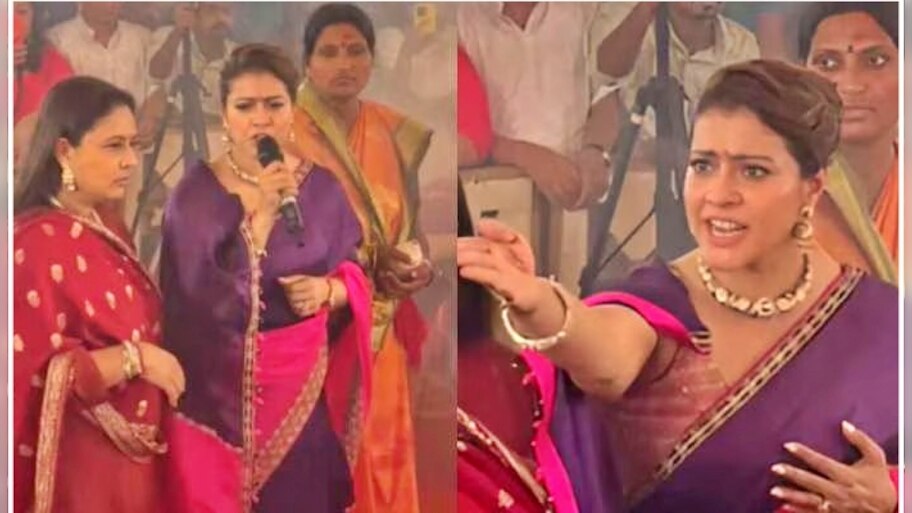 ದುರ್ಗಾಪೂಜೆ ವೇಳೆ ಜನರ ಮೇಲೆ ಎರಗಿದ ಬಾಲಿವುಡ್ ನಟಿ ಕಾಜೋಲ್..! ಅಸಲಿಗೆ ಏನಾಯ್ತು..? ವಿಡಿಯೋ ವೈರಲ್..