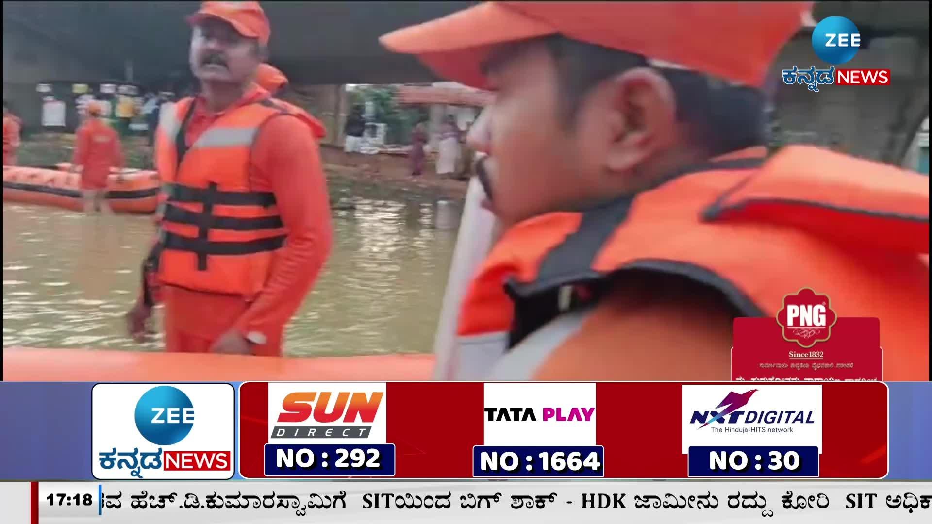 Rescue operation of people in total eight boats