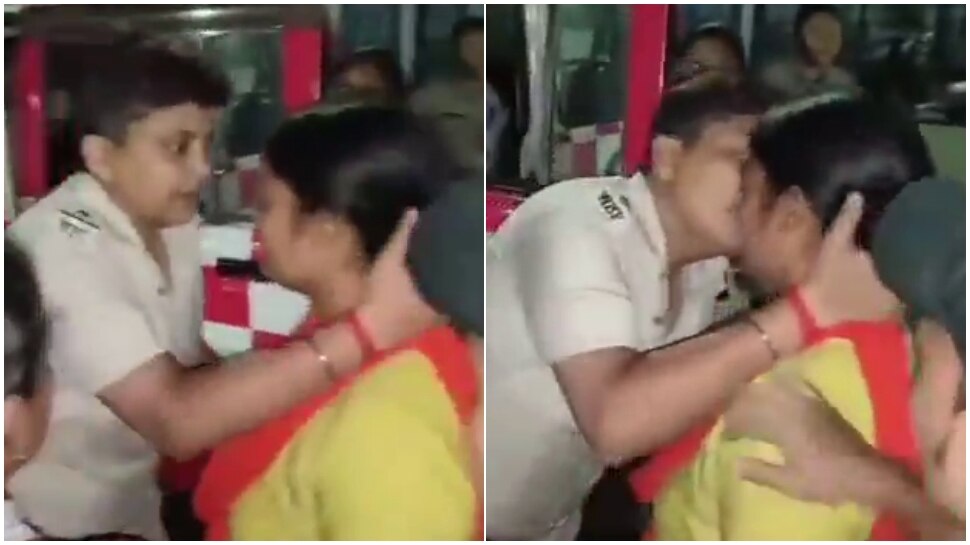 ಕುಡಿದ ಮತ್ತಿನಲ್ಲಿ ಮಹಿಳೆಗೆ ಲಿಪ್‌ಕಿಸ್‌ ಮಾಡಿದ ಮಹಿಳಾ ಪೊಲೀಸ್‌ ಅಧಿಕಾರಿ..! ವಿಡಿಯೋ ವೈರಲ್‌