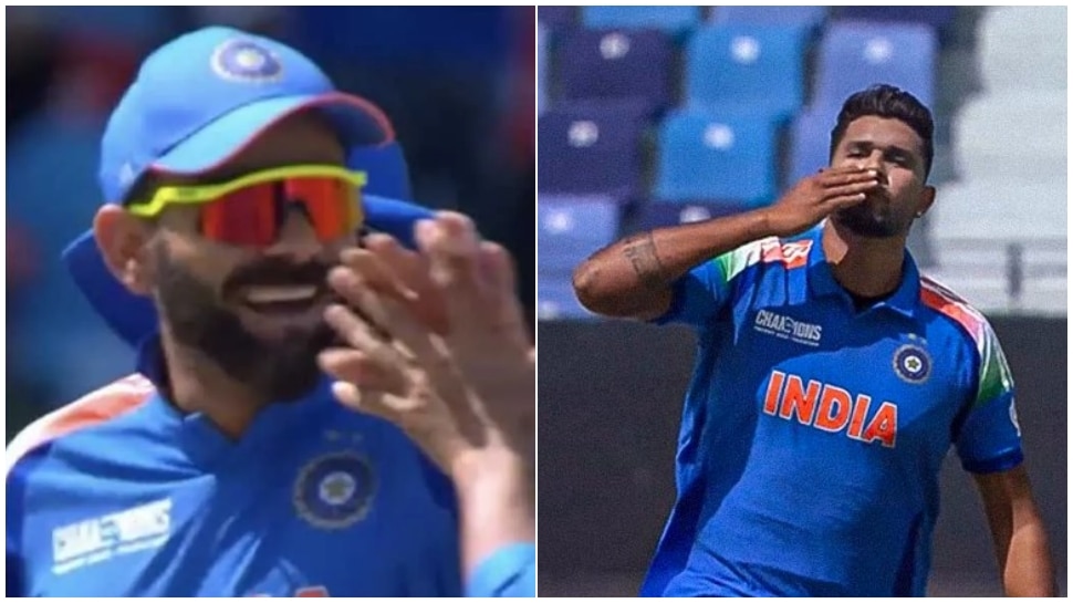 IND vs BAN match live : ಎರಡೇ ಎಸೆತಕ್ಕೆ ಬಾಂಗ್ಲಾದೇಶ ನಾಯಕ ಔಟ್‌..! ಕೊಹ್ಲಿಗೆ ಫ್ಲೈಯಿಂಗ್‌ ಕಿಸ್‌ ಕೊಟ್ಟ ಹರ್ಷಿತ್‌.. ವಿಡಿಯೋ ವೈರಲ್‌