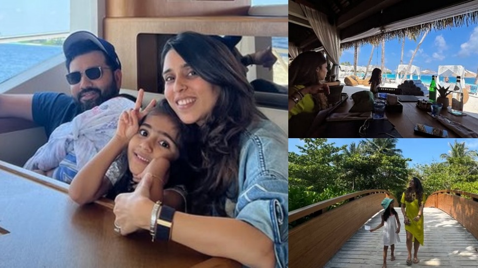 ಮಾಲ್ಡೀವ್ಸ್ನಲ್ಲಿ ರೋಹಿತ್ ಶರ್ಮಾ... ಫ್ಯಾಮಿಲಿ ಜೊತೆ ಅಮೂಲ್ಯ ಸಮಯ ಕಳೆಯುತ್ತಿರುವ ಸುಂದರ ಕ್ಷಣಗಳ ಫೋಟೋ ಮಾಲ್ಡೀವ್ಸ್ನಲ್ಲಿ ರೋಹಿತ್ ಶರ್ಮಾ... ಫ್ಯಾಮಿಲಿ ಜೊತೆ ಅಮೂಲ್ಯ ಸಮಯ ಕಳೆಯುತ್ತಿರುವ ಸುಂದರ ಕ್ಷಣಗಳ ಫೋಟೋ