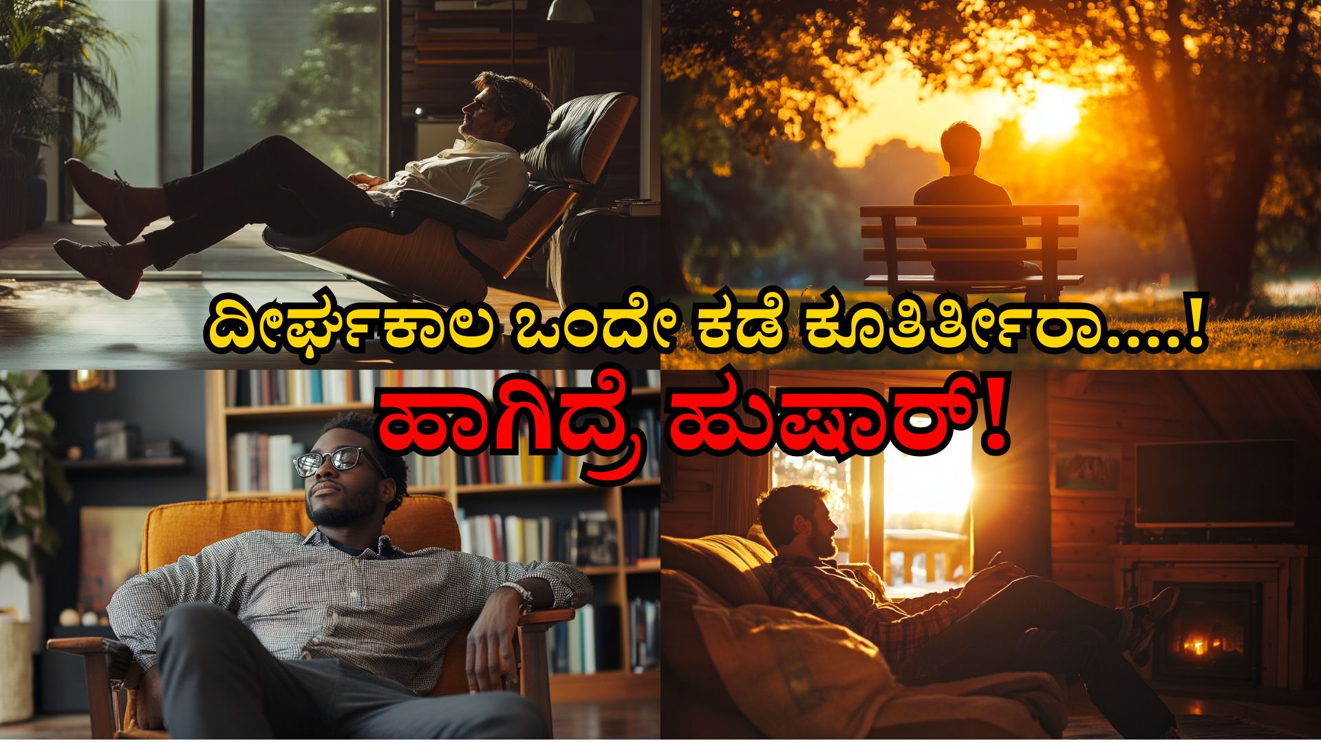 ಒಂದೇ ಕಡೆ ಹೆಚ್ಚು ಹೊತ್ತು ಕೂತಿರ್ತೀರಾ....! ಈ ಆರೋಗ್ಯ ಸಮಸ್ಯೆಗಳು ಬರುವುದು ಗ್ಯಾರಂಟಿ.. ಹುಷಾರ್! 