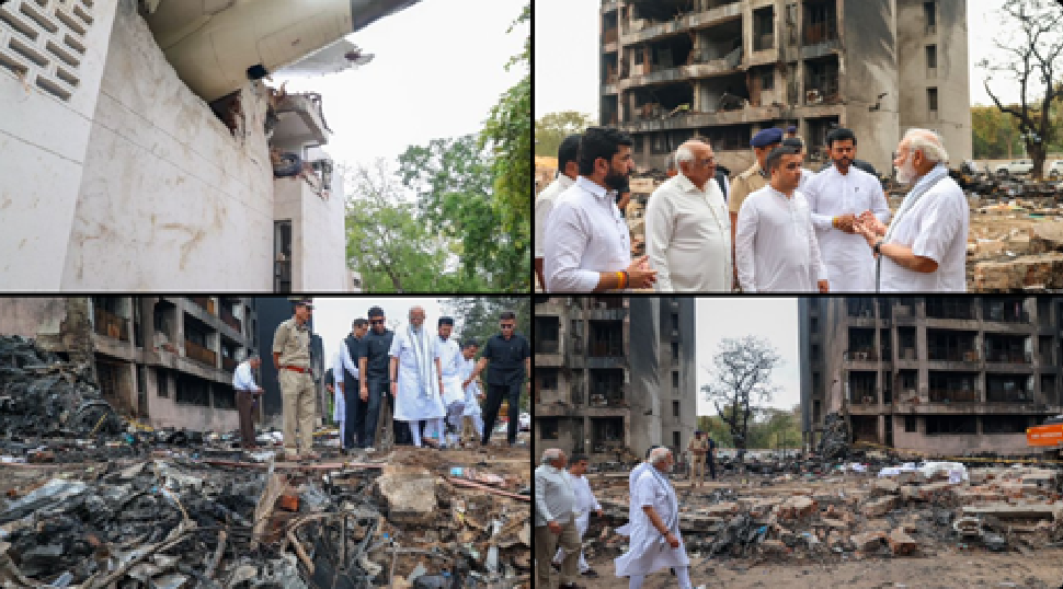 Ahmedabad Plane Crash: ದುರಂತದ ಸ್ಥಳಕ್ಕೆ ಪ್ರಧಾನಿ ಮೋದಿ ಭೇಟಿ, ಗಾಯಾಳುಗಳ ಆರೋಗ್ಯ ವಿಚಾರಣೆ Ahmedabad Plane Crash: ದುರಂತದ ಸ್ಥಳಕ್ಕೆ ಪ್ರಧಾನಿ ಮೋದಿ ಭೇಟಿ, ಗಾಯಾಳುಗಳ ಆರೋಗ್ಯ ವಿಚಾರಣೆ