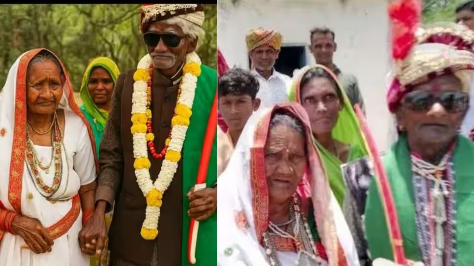 ವರನಿಗೆ 95 ವರ್ಷ, ವಧುವಿಗೆ 90 ವಯಸ್ಸು : 70 ವರ್ಷಗಳ ಕಾಲ ಪ್ರೀತಿಸಿ ಇಳಿ ವಯಸ್ಸಿನಲ್ಲಿ ಅದ್ದೂರಿಯಾಗಿಯೇ ಸಪ್ತಪದಿ ತುಳಿದ ಜೋಡಿ ವರನಿಗೆ 95 ವರ್ಷ, ವಧುವಿಗೆ 90 ವಯಸ್ಸು : 70 ವರ್ಷಗಳ ಕಾಲ ಪ್ರೀತಿಸಿ ಇಳಿ ವಯಸ್ಸಿನಲ್ಲಿ ಅದ್ದೂರಿಯಾಗಿಯೇ ಸಪ್ತಪದಿ ತುಳಿದ ಜೋಡಿ