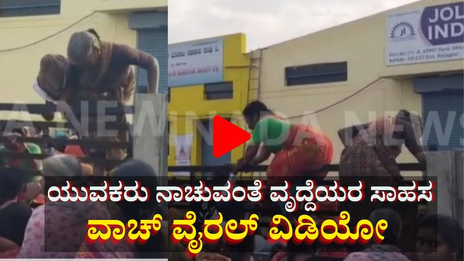ಕಡಲೆ ಬೀಜ ವಿತರಣೆ: ಯುವಕರಂತೆ ಗೇಟ್ ಹತ್ತಿದ 60ರ ಅಜ್ಜಿಯರು: ವಿಡಿಯೋ ವೈರಲ್ 
