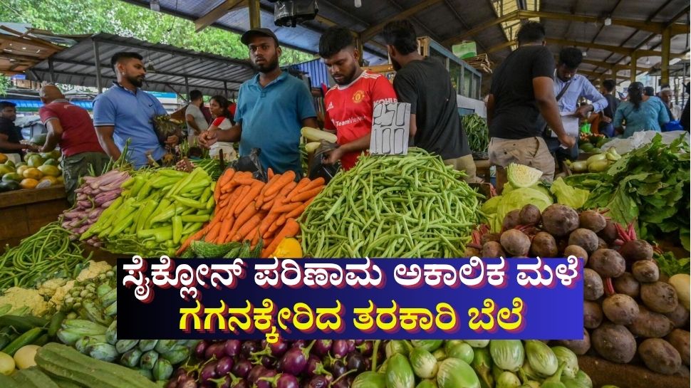 ಸೈಕ್ಲೋನ್ ಪರಿಣಾಮವಾಗಿ ಅಕಾಲಿಕ ಮಳೆ: ಗಗನಕ್ಕೇರಿದ ತರಕಾರಿ ಬೆಲೆ ಸೈಕ್ಲೋನ್ ಪರಿಣಾಮವಾಗಿ ಅಕಾಲಿಕ ಮಳೆ: ಗಗನಕ್ಕೇರಿದ ತರಕಾರಿ ಬೆಲೆ