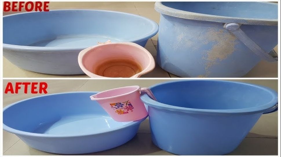 Easy and simple trick to remove stains from plastic buckets | ಎಷ್ಟೇ ...
