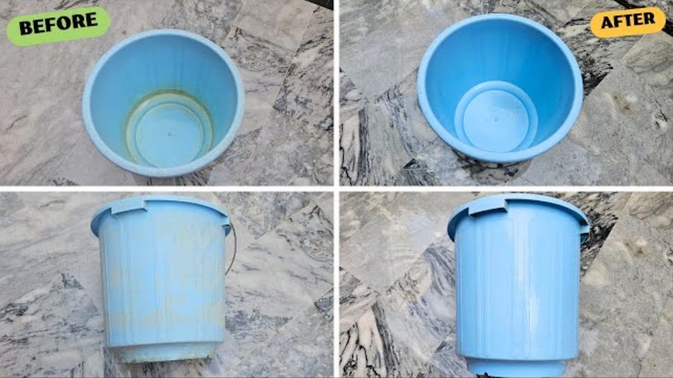 Easy and simple trick to remove stains from plastic buckets | ಎಷ್ಟೇ ...