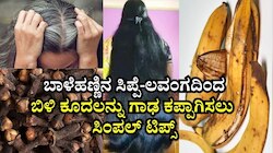 ಹೇರ್‌ ಡೈ ಬೇಡ.. ಬಿಳಿ ಕೂದಲನ್ನು ಗಾಢ ಕಪ್ಪಾಗಿಸಲು ಬಾಳೆಹಣ್ಣಿನ ಸಿಪ್ಪೆ-ಲವಂಗದಿಂದ ತಯಾರಿಸಿದ ಈ ಮನೆಮದ್ದನ್ನು ಹಚ್ಚಿ ನೋಡಿ..