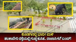 ಕೊಡಗಿನಲ್ಲಿ ಭಾರೀ ಮಳೆ-ಎಲ್ಲೋ ಅಲರ್ಟ್: ಭಾಗಮಂಡಲ-ತಲಕಾವೇರಿ ರಸ್ತೆಯಲ್ಲಿ ಗುಡ್ಡ ಕುಸಿತ, ರಾಜಾಸೀಟ್ ಬಂದ್‌!