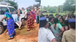 ಬಿಡದಿ ಟೌನ್‌ಶಿಪ್‌ ವಿರೋಧ: ಜಮೀನು ಸರ್ವೆಗೆ ಬಂದ ಅಧಿಕಾರಿಗಳ ಮೇಲೆ ಪೊರಕೆ ದಾಳಿ, ಕಾರು ಜಖಂ!