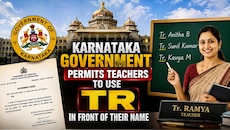ಶಿಕ್ಷಕರಿಗೆ ಗುಡ್‌ ನ್ಯೂಸ್‌ : ಹೆಸರಿನ ಮುಂದೆ "Tr." ಶೀರ್ಷಿಕೆ ಬಳಸಲು ರಾಜ್ಯ ಸರ್ಕಾರ ಅನುಮತಿ