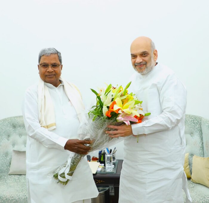 Siddaramaiah meets Amit Shah