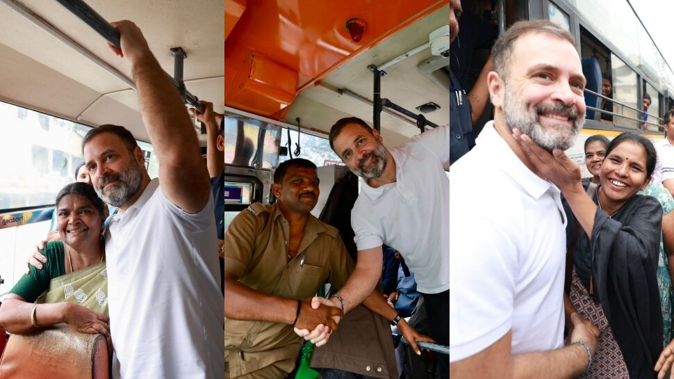 Rahul Gandhi in BMTC bus