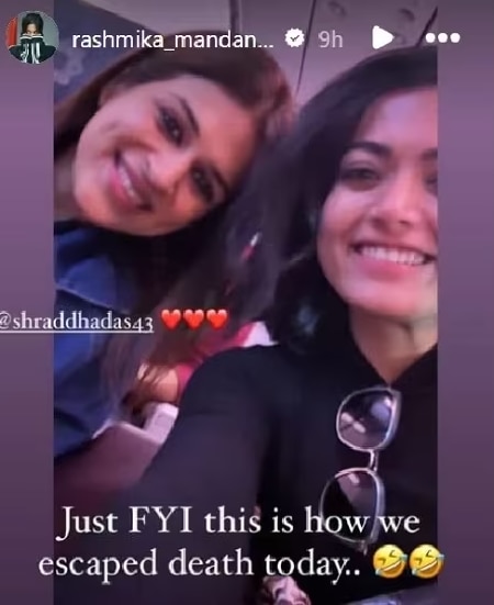 Rashmika flight emergency landing