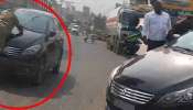 ಬೆಂಗಳೂರು-ಹೊಸೂರು ಹೆದ್ದಾರಿಯಲ್ಲಿ ಪೊಲೀಸರ ಮೇಲೆಯೇ ಕಾರು ಚಾಲಕನ ರೋಡ್ ರೇಜ್! 