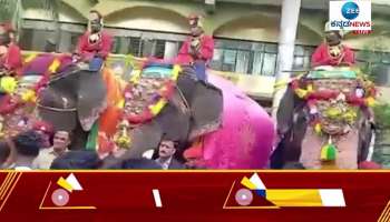 Dussehra elephant reached mysuru palace