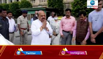 Garlanding of portrait near Gandhi statue