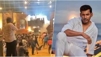 ನಟ ವಿಶಾಲ್ ʼಮಾರ್ಕ್‌ ಆಂಟನಿʼ ಸಿನಿಮಾ ಸೆಟ್‌ನಲ್ಲಿ ಭಾರಿ ಅಪಘಾತ..! ವಿಡಿಯೋ ವೈರಲ್