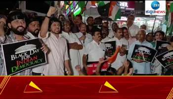 congress workers protest in mangalore