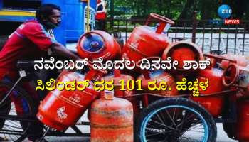 LPG Price: ನವೆಂಬರ್ ಮೊದಲ ದಿನವೇ ಬೆಲೆ ಏರಿಕೆ ಬಿಸಿ, ಗ್ಯಾಸ್ ಸಿಲಿಂಡರ್ ದರ 101 ರೂ. ಹೆಚ್ಚಳ  