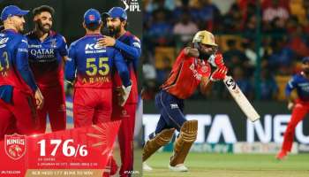 IPL : RCBಗೆ 177ರನ್ ಗಳ  ಗೆಲುವಿನ ಗುರಿ ನೀಡಿದ ಪಂಜಾಬ್, ತವರಿನಲ್ಲಿ ಗೆಲುತ್ತಾ ಮೊದಲ ಪಂದ್ಯ 