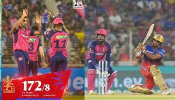 IPL : 173ರನ್ ಗಳ ಟಾರ್ಗೆಟ್ ನೀಡಿದ RCB, ಗುರಿ ತಲುಪಿ ಕ್ವಾಲಿಫೈಯರ್ 2 ಗೆ ಹೋಗ್ತಾರಾ ? ಇಲ್ಲಾ ಎಲಿಮಿನೇಟ್? ಆಗತ್ತಾ RR! 