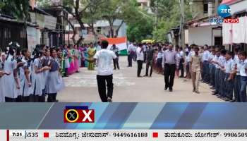 Hundreds of students participated in the Tiranga Yatra