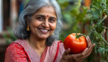 ಒಂದು ಟೊಮಾಟೊದಿಂದ ಕಡು ಕಪ್ಪಾಗುತ್ತೆ ಬಿಳಿ ಕೂದಲು, ತುರಿಕೆ, ತಲೆಹೊಟ್ಟಿನ ಸಮಸ್ಯೆಯಿಂದಲೂ ಸಿಗುತ್ತೆ ಪರಿಹಾರ 