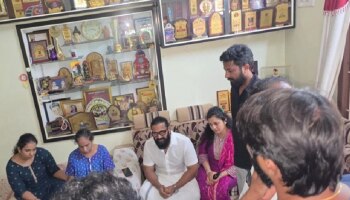 21 ದಿನಗಳ ಬಳಿಕ ಕೊನೆಗೂ ರಾಕೇಶ್ ಪೂಜಾರಿ ಮನೆಗೆ ಭೇಟಿ ನೀಡಿದ ರಿಷಬ್ ಶೆಟ್ಟಿ