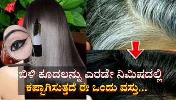 ತ್ವರಿತವಾಗಿ ಎರಡೇ ನಿಮಿಷದಲ್ಲಿ ಬೆಳ್ಳಗಿರುವ ಕೂದಲನ್ನು ಕಪ್ಪಾಗಿಸಲು ಈ ಒಂದು ವಸ್ತು ಸಾಕು...! 