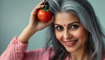 ಹೇರ್ ಡೈ ಬೇಡ! ಟೊಮೇಟೊ ಬಳಸಿ ಬಿಳಿ ಕೂದಲನ್ನು ಕೆಲವೇ ನಿಮಿಷಗಳಲ್ಲಿ ಗಾಢ ಕಪ್ಪಾಗಿಸಿ 