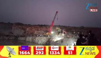 Tipper driver falls into quarry in Mandya 
