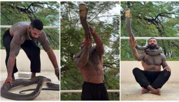 ಕಾರ್ಕೋಟಕ ಕಾಳಿಂಗ ಸರ್ಪವನ್ನ ಕುತ್ತಿಗೆಗೆ ಸುತ್ತಿಕೊಂಡ ವ್ಯಕ್ತಿಗೆ ಏನಾಯ್ತು ಗೊತ್ತೆ..! ಮೈ ಜುಮ್ಮೆನಿಸುತ್ತೆ ಈ ದೃಶ್ಯ