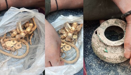 ಗದಗ ಜಿಲ್ಲೆಯ ಐತಿಹಾಸಿಕ ಗ್ರಾಮ ಲಕ್ಕುಂಡಿಯಲ್ಲಿ ಚಿನ್ನದ ನಿಧಿ ಪತ್ತೆ