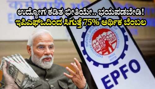 ಉದ್ಯೋಗ ಕಡಿತ ಭೀತಿಯೇ.. ಭಯಪಡಬೇಡಿ! ಕಷ್ಟಕಾಲದಲ್ಲಿ ಇಪಿಎಫ್‌ಒ 75% ಆರ್ಥಿಕ ಬೆಂಬಲದ ಹೊಸ ನಿಯಮ ಏನೆಂದು ತಿಳಿಯಿರಿ